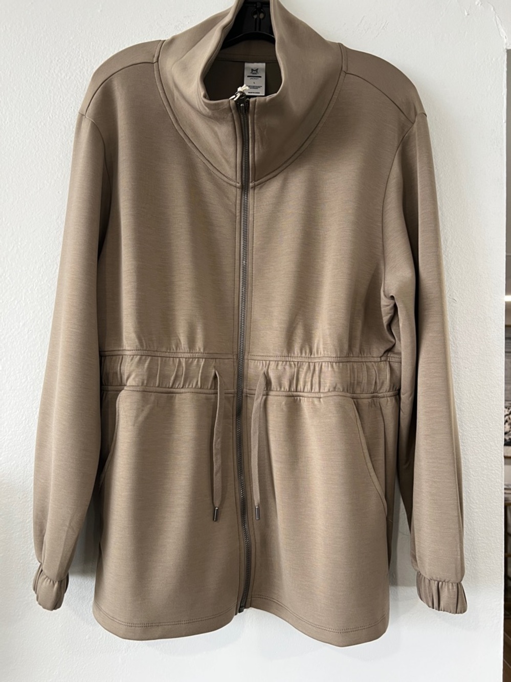 Sam’s Club Women's Tan Zip-Up Drawstring Jacket